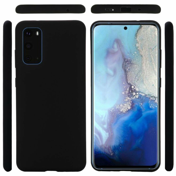 Защитный чехол Deexe Silicone Case для Samsung Galaxy S20 (G980) - Black: фото 5 из 6