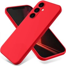 Защитный чехол Deexe Silicone Case для Samsung Galaxy S24 FE (S721) - Red: фото 1 из 8