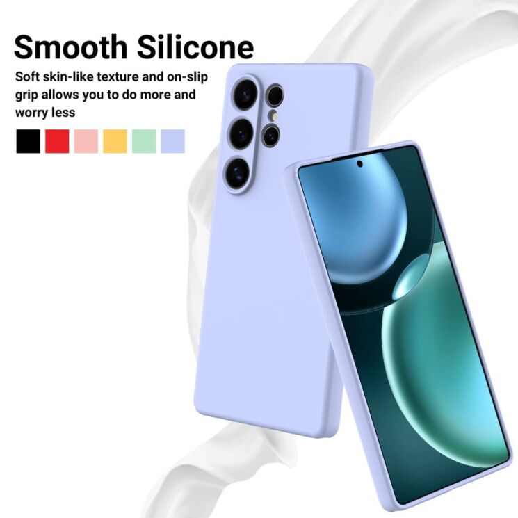 Защитный чехол Deexe Silicone Case для Samsung Galaxy S25 Ultra (S938) - Black: фото 8 из 8
