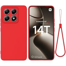 Защитный чехол Deexe Silicone Case для Xiaomi 14T - Red: фото 1 из 8