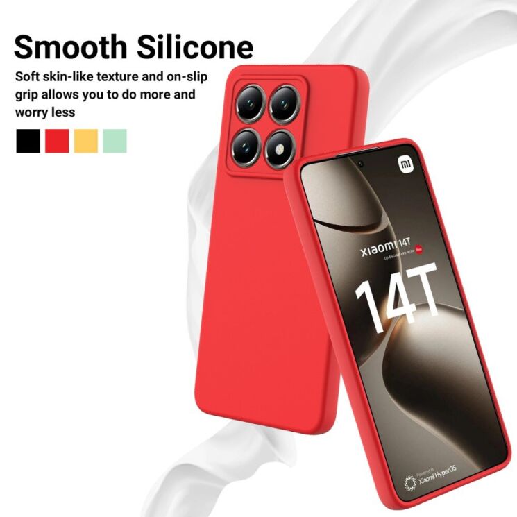 Защитный чехол Deexe Silicone Case для Xiaomi 14T - Black: фото 3 из 8