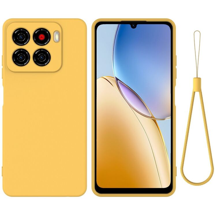 Защитный чехол Deexe Silicone Case для ZTE Blade A56 - Yellow: фото 1 из 9