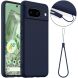 Защитный чехол Deexe Silicone Case with MagSafe для Google Pixel 8A - Dark Blue (341068DB). Фото 1 из 9
