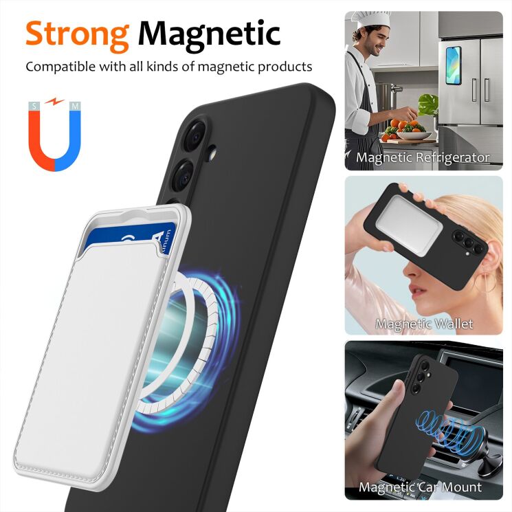 Захисний чохол Deexe Silicone Case with MagSafe для Samsung Galaxy A17 (A175) - Black: фото 4 з 9