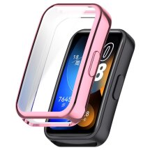 Защитный чехол Deexe Silicone Frame для Huawei Band 8 / 9 - Pink: фото 1 из 8