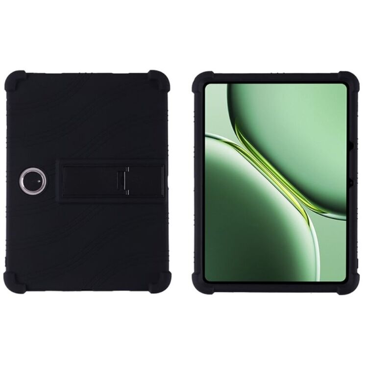Защитный чехол Deexe Silicone Kickstand для OnePlus Pad Pro - Black: фото 2 из 11