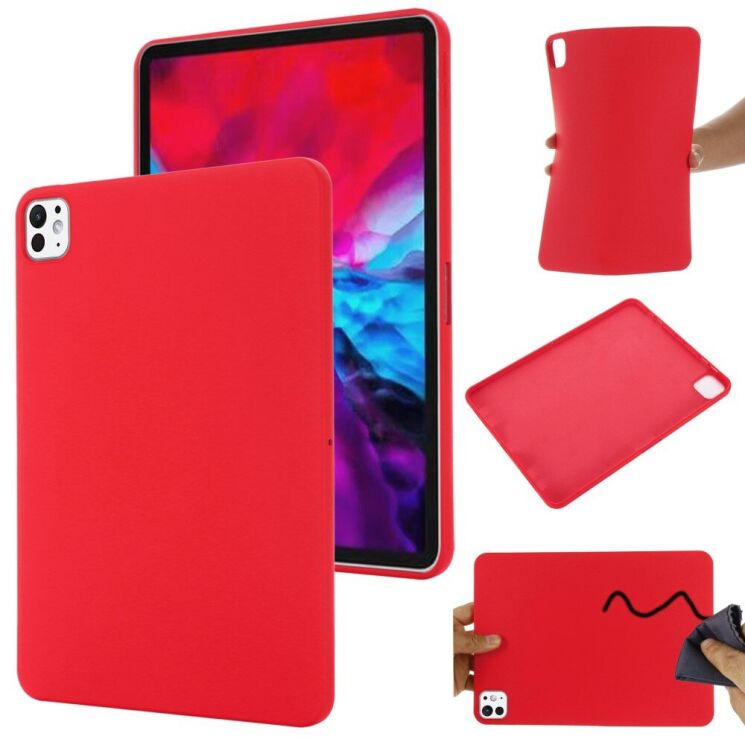 Защитный чехол Deexe Silicone Shell для Apple iPad Pro 11 (2024) - Red: фото 1 из 9