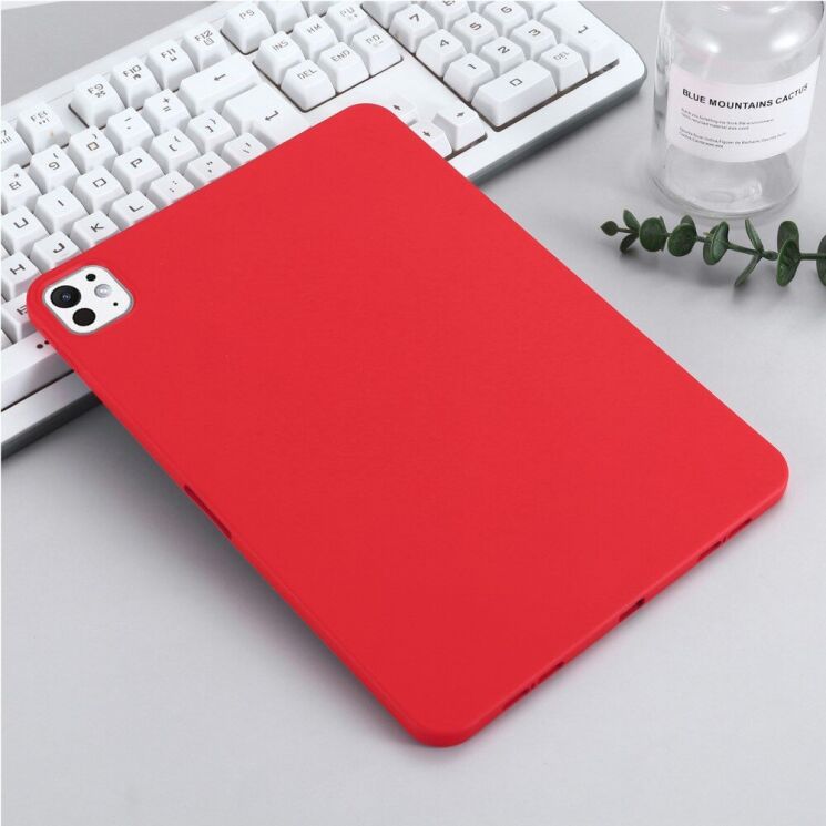 Защитный чехол Deexe Silicone Shell для Apple iPad Pro 11 (2024) - Red: фото 5 из 9