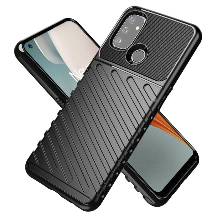 Захисний чохол Deexe Thunder Series для OnePlus Nord N100 - Black: фото 2 з 12