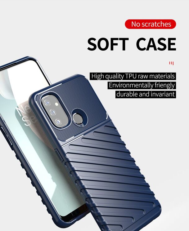 Захисний чохол Deexe Thunder Series для OnePlus Nord N100 - Black: фото 9 з 12