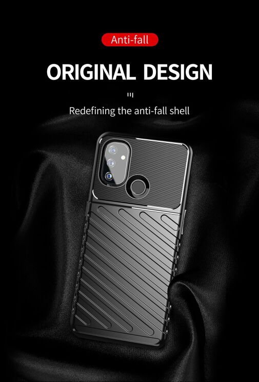 Захисний чохол Deexe Thunder Series для OnePlus Nord N100 - Black: фото 5 з 12