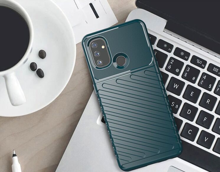 Захисний чохол Deexe Thunder Series для OnePlus Nord N100 - Black: фото 7 з 12