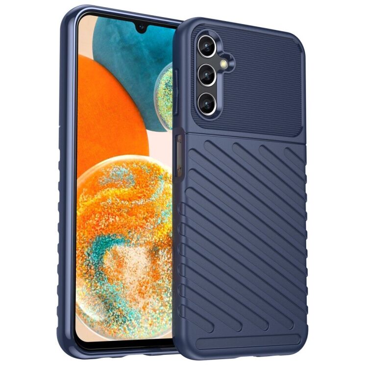 Защитный чехол Deexe Thunder Series для Samsung Galaxy A14 (А145) - Blue: фото 1 из 8