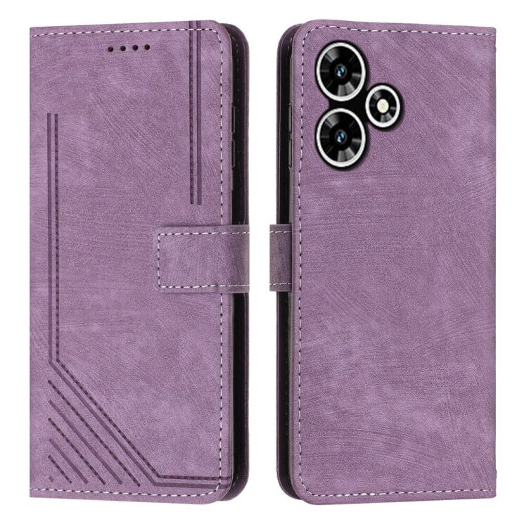 Захисний чохол Deexe Vintage Lines для Infinix Hot 30 Play (X6835B) - Purple: фото 5 з 9