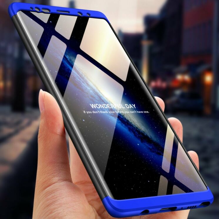 Защитный чехол GKK Double Dip Case для Samsung Galaxy Note 9 (N960) - Black / Blue: фото 6 из 15