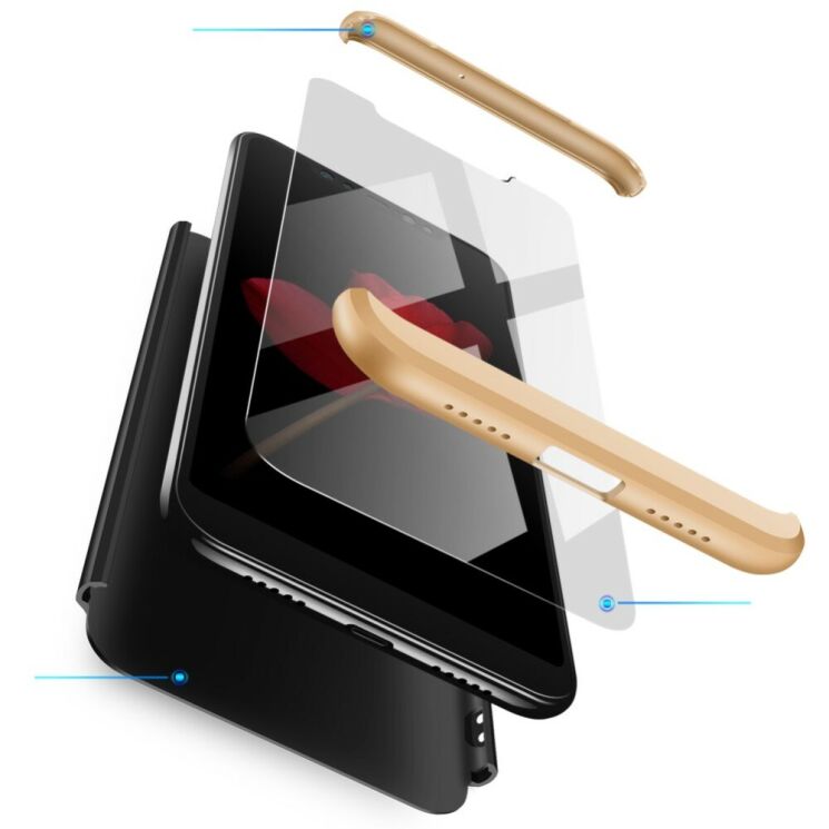 Защитный чехол GKK Double Dip Case для Xiaomi Mi 8 - Black / Gold (139861BS) Защитный чехол GKK Double Dip Case для Xiaomi Mi 8 - Black / Gold: фото 2 из 14