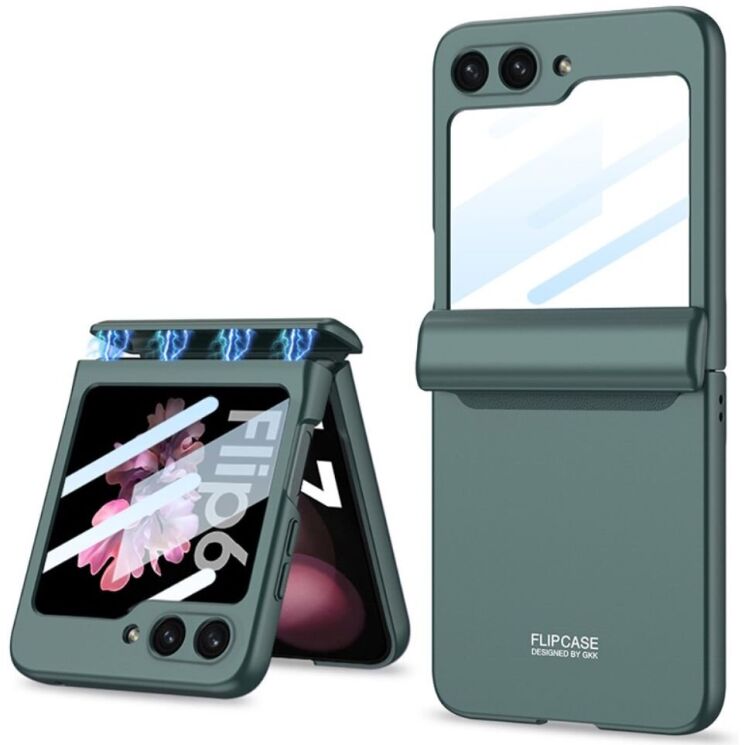 Защитный чехол GKK Magnetic Fold для Samsung Galaxy Flip 6 - Green: фото 1 из 9