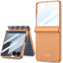 Защитный чехол GKK Magnetic Fold для Samsung Galaxy Flip 7 - Orange: фото 1 из 8