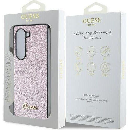 Захисний чохол Guess Glitter Script для Samsung Galaxy Fold 6 (GUHCZFD6HGGSHP) - Pink: фото 7 з 7