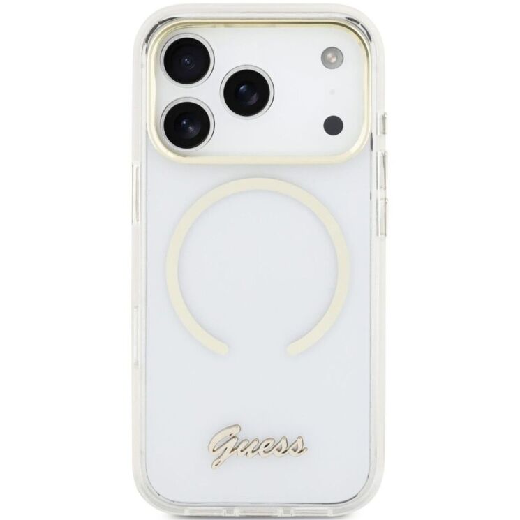 Защитный чехол Guess IML Script Metal MagSafe для iPhone 17 Pro (GUHMP17L5HTCSMST) - Transparent (403263T) Защитный чехол Guess IML Script Metal MagSafe для iPhone 17 Pro (GUHMP17L5HTCSMST) - Transparent: фото 2 из 9