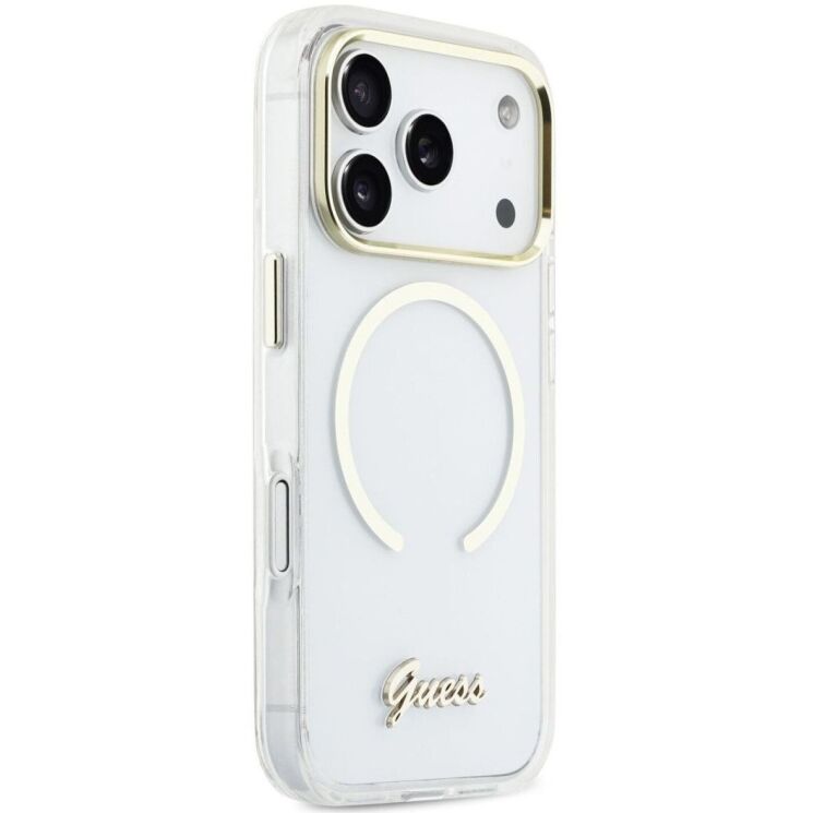 Защитный чехол Guess IML Script Metal MagSafe для iPhone 17 Pro (GUHMP17L5HTCSMST) - Transparent (403263T) Защитный чехол Guess IML Script Metal MagSafe для iPhone 17 Pro (GUHMP17L5HTCSMST) - Transparent: фото 4 из 9