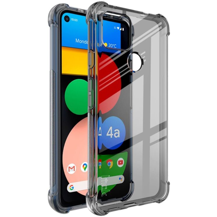Защитный чехол IMAK Airbag MAX Case для Google Pixel 4a 5G - Transparent Black: фото 1 из 15