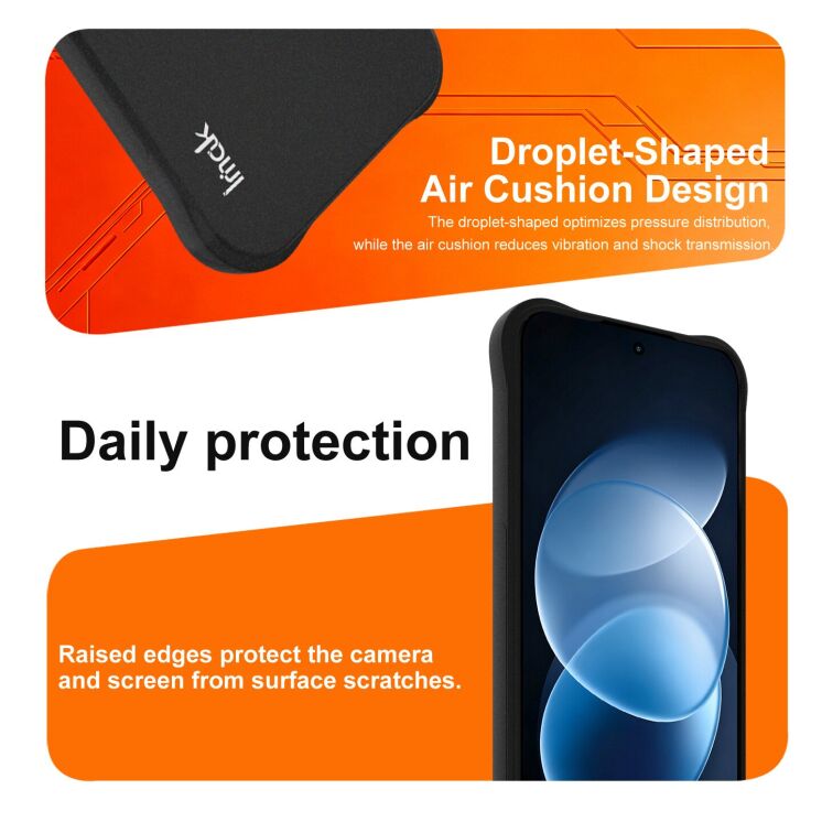 Захисний чохол IMAK Airbag Sand Case with MagSafe для Xiaomi Redmi Note 17 Pro - Matte Black: фото 10 з 11