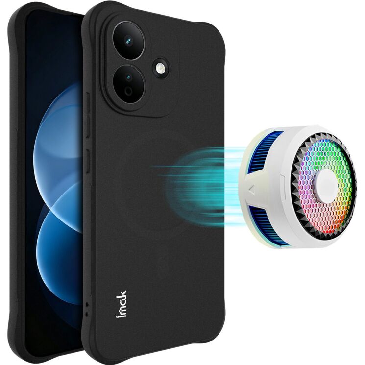 Захисний чохол IMAK Airbag Sand Case with MagSafe для Xiaomi Redmi Note 17 Pro - Matte Black: фото 2 з 11