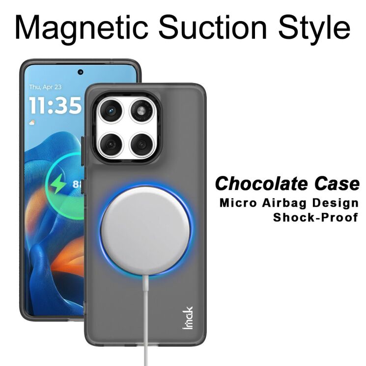 Защитный чехол IMAK Candy Series Magnetic для Motorola Edge 60 / Edge 60 Fusion - Black: фото 3 из 9