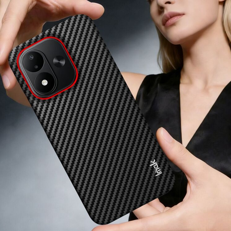 Защитный чехол IMAK Carbon Guard для Xiaomi Redmi Note 17 (4G/5G) - Carbon Fiber: фото 7 из 8