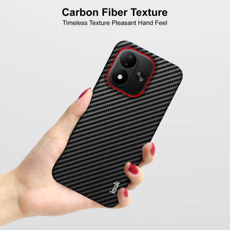 Защитный чехол IMAK Carbon Guard для Xiaomi Redmi Note 17 (4G/5G) - Carbon Fiber: фото 5 из 8