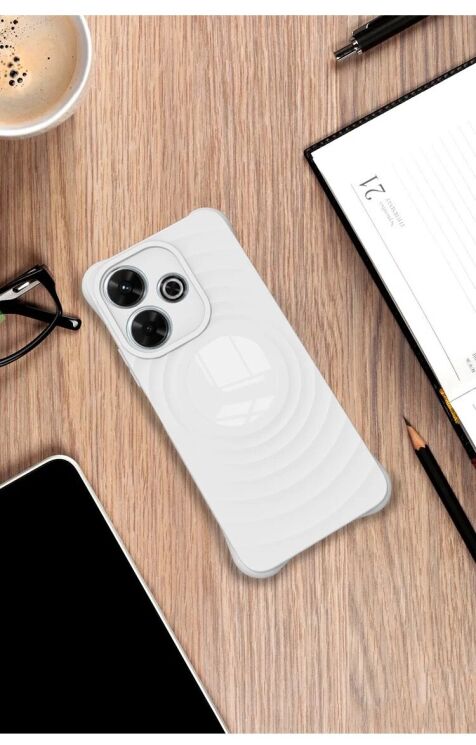 Защитный чехол IMAK Manbo для Xiaomi Redmi 13 - Matte White: фото 9 из 11