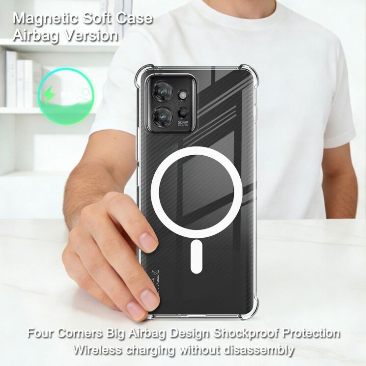 Защитный чехол IMAK Space Shield MagSafe для Motorola ThinkPhone - Transparent: фото 3 из 10