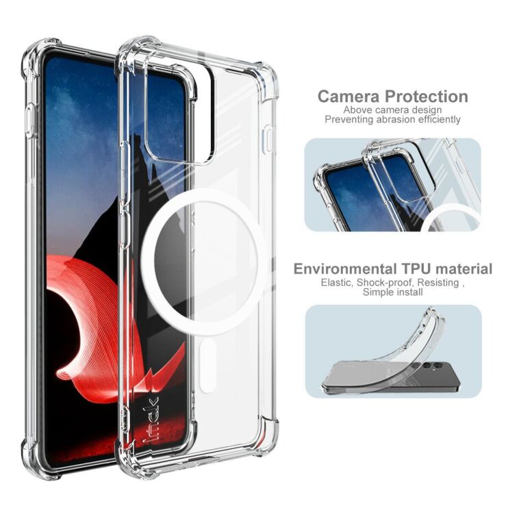 Защитный чехол IMAK Space Shield MagSafe для Motorola ThinkPhone - Transparent: фото 7 из 10