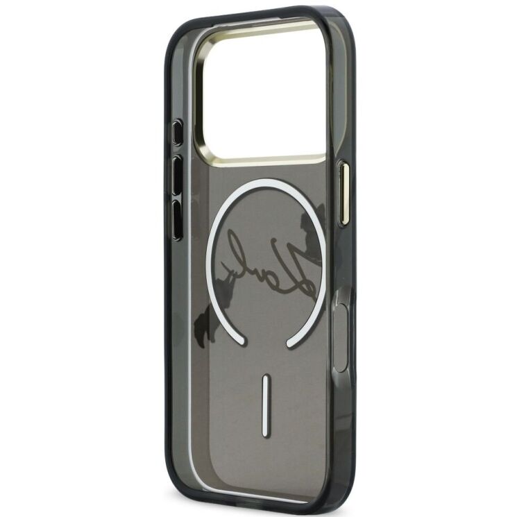 Захисний чохол Karl Lagerfeld IML Choupettes Karl Script Logo MagSafe для iPhone 17 Pro Max (KLHMP17X5HKSCAK) - Black: фото 7 з 7
