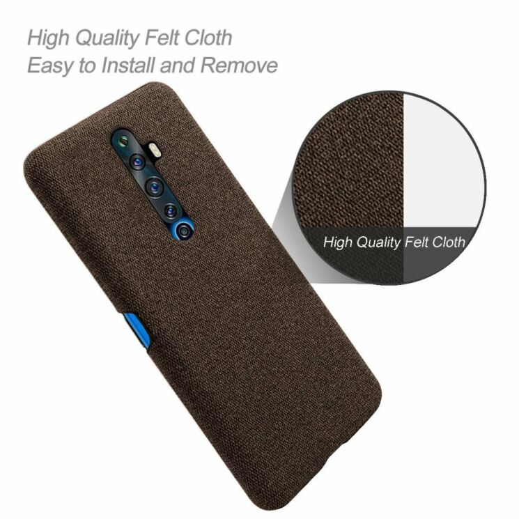 Защитный чехол KSQ Cloth Style для OPPO Reno 2Z - Brown: фото 4 из 5