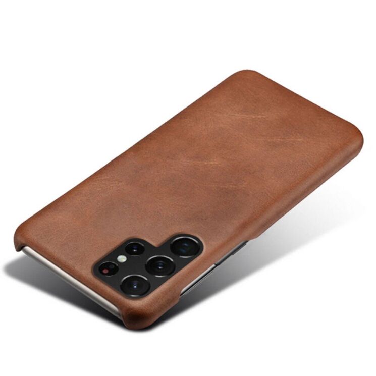 Защитный чехол KSQ Leather Cover для Samsung Galaxy S22 Ultra - Brown: фото 3 из 4