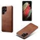 Защитный чехол KSQ Leather Cover для Samsung Galaxy S22 Ultra - Brown (289926Z). Фото 2 из 4
