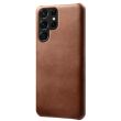 Защитный чехол KSQ Leather Cover для Samsung Galaxy S22 Ultra - Brown (289926Z)