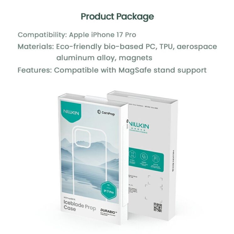 Захисний чохол NILLKIN Iceblade Prop Magnetic (Precise Cut-out) для iPhone 18 Pro / 17 Pro - Green (423621G) Захисний чохол NILLKIN Iceblade Prop Magnetic (Precise Cut-out) для iPhone 18 Pro / 17 Pro - Green: фото 19 з 19