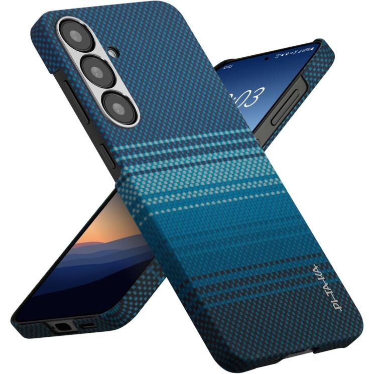 Защитный чехол Pitaka Tactile Woven Case для Samsung Galaxy S25 (S931) KS2502 - Moonrise: фото 1 из 11
