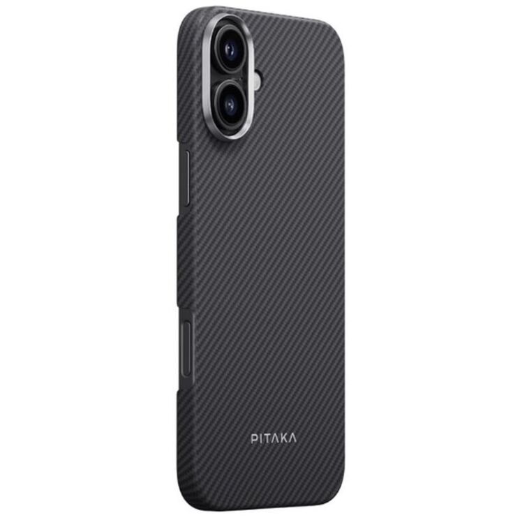 Защитный чехол Pitaka Ultra-Slim Case для Apple iPhone 16 (KI1601A) - 600D Black / Grey (Twill): фото 3 из 11
