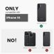 Защитный чехол Pitaka Ultra-Slim Case для Apple iPhone 16 (KI1601A) - 600D Black / Grey (Twill) (366429B). Фото 4 из 11