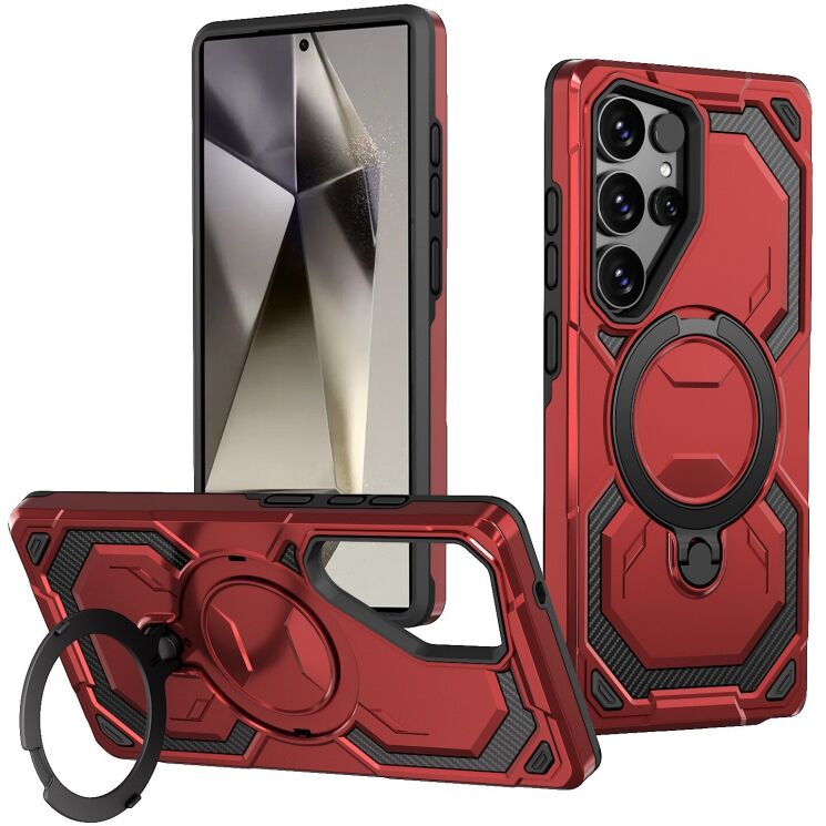 Защитный чехол Reframe Hybrid Magnetic для Samsung Galaxy S24 Ultra (S928) - Red: фото 1 из 7