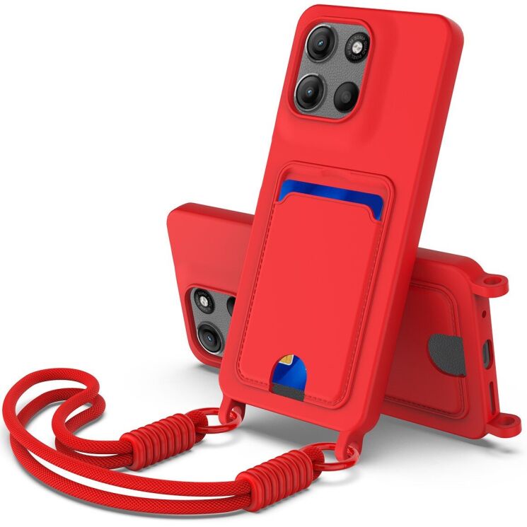 Защитный чехол Reframe Silicone Holder для Motorola Moto G15 / G15 Power / G17 Power - Red: фото 1 из 7