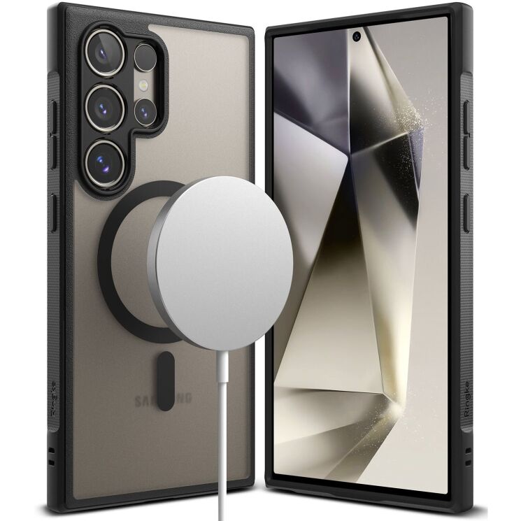 Захисний чохол Ringke Fusion Bold MagSafe для Samsung Galaxy S24 Ultra (S928) 8809961783739 - Matte Black: фото 1 з 19