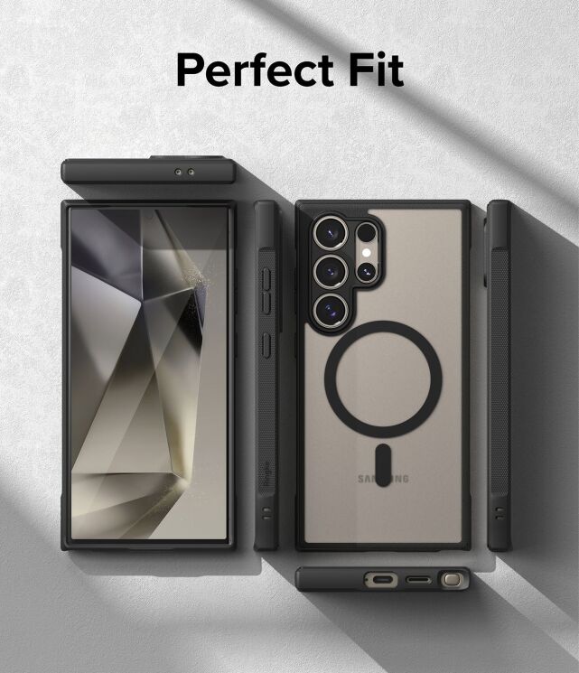 Захисний чохол Ringke Fusion Bold MagSafe для Samsung Galaxy S24 Ultra (S928) 8809961783739 - Matte Black: фото 13 з 19
