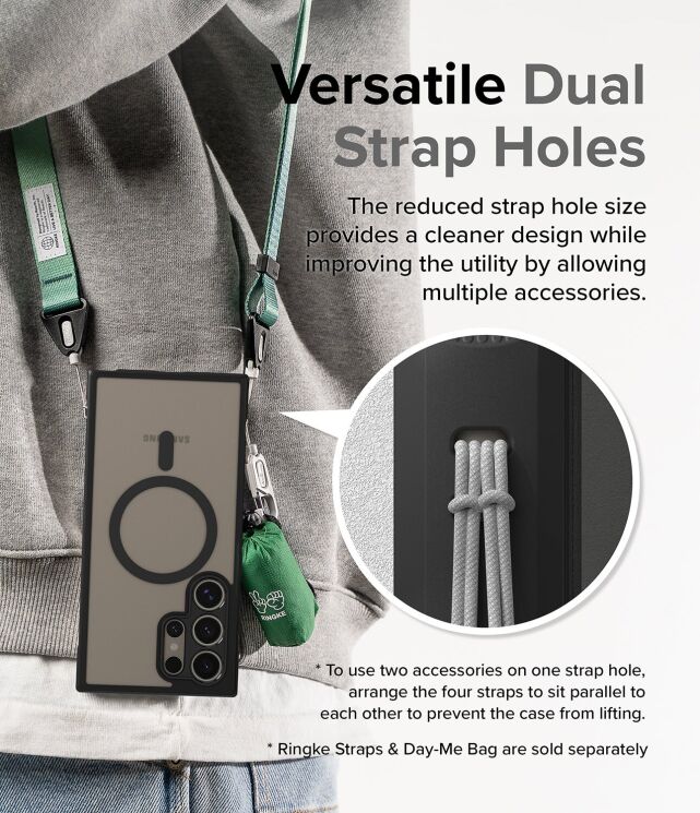 Захисний чохол Ringke Fusion Bold MagSafe для Samsung Galaxy S24 Ultra (S928) 8809961783739 - Matte Black: фото 18 з 19