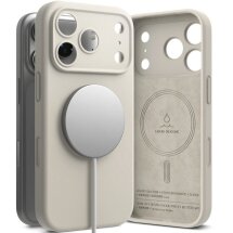 Защитный чехол Ringke Silicone Magnetic для iPhone 18 Pro (8800380463110) - Stone: фото 1 из 20