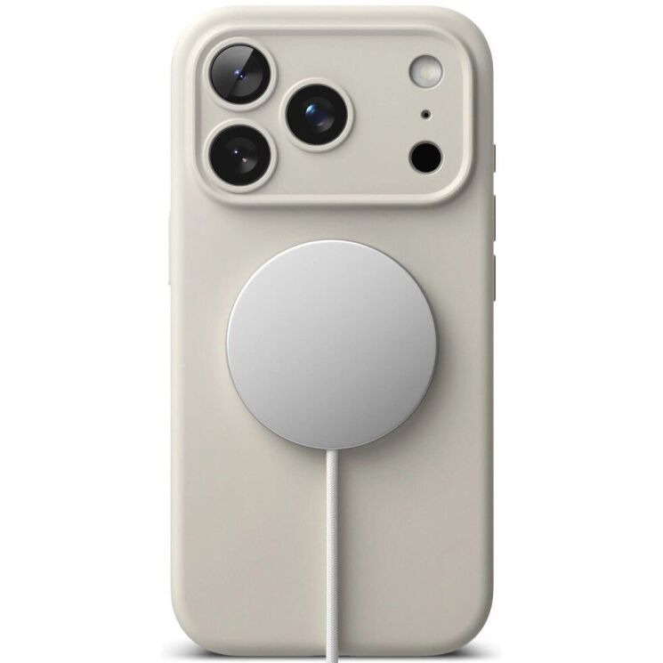 Защитный чехол Ringke Silicone Magnetic для iPhone 18 Pro (8800380463110) - Stone: фото 4 из 20